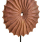 Westo Natural Wood Round Sculpture with Travertine Base