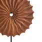 Westo Natural Wood Round Sculpture with Travertine Base