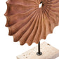 Westo Natural Wood Round Sculpture with Travertine Base