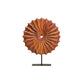 Westo Brown Wood Round Sculpture With Black Base