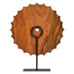 Westo Brown Wood Round Sculpture With Black Base