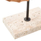 Westo Natural Wood Sculpture With Travertine Base