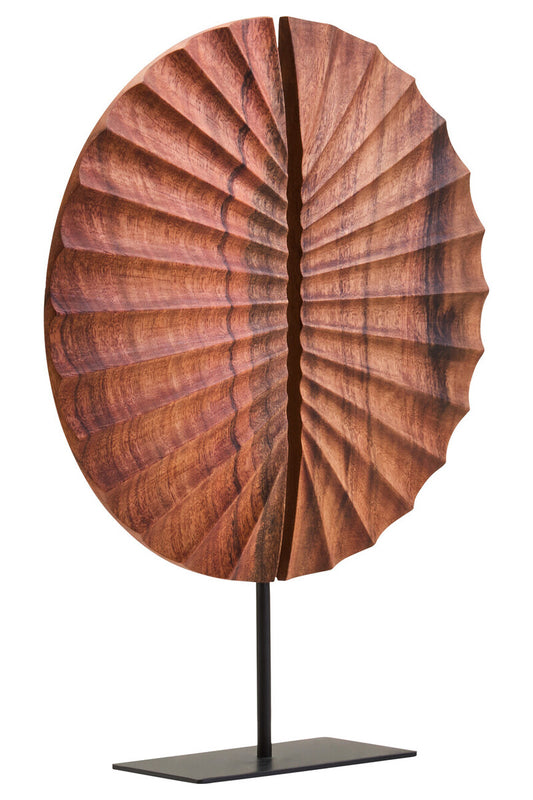 Westo Brown Wood Sculpture With Black Base