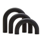 Cato Black Wood Arch Sculpture - Premier Home