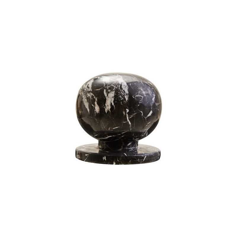 Zoro Black and White Veined Marble Ball Sculpture