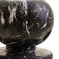 Zoro Black and White Veined Marble Ball Sculpture