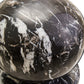 Zoro Black and White Veined Marble Ball Sculpture