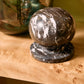 Zoro Black and White Veined Marble Ball Sculpture
