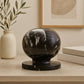 Zoro Black and White Veined Marble Ball Sculpture