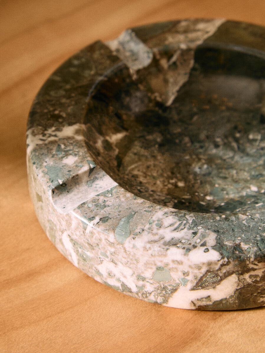 Zoro Black And White Marble Ashtray