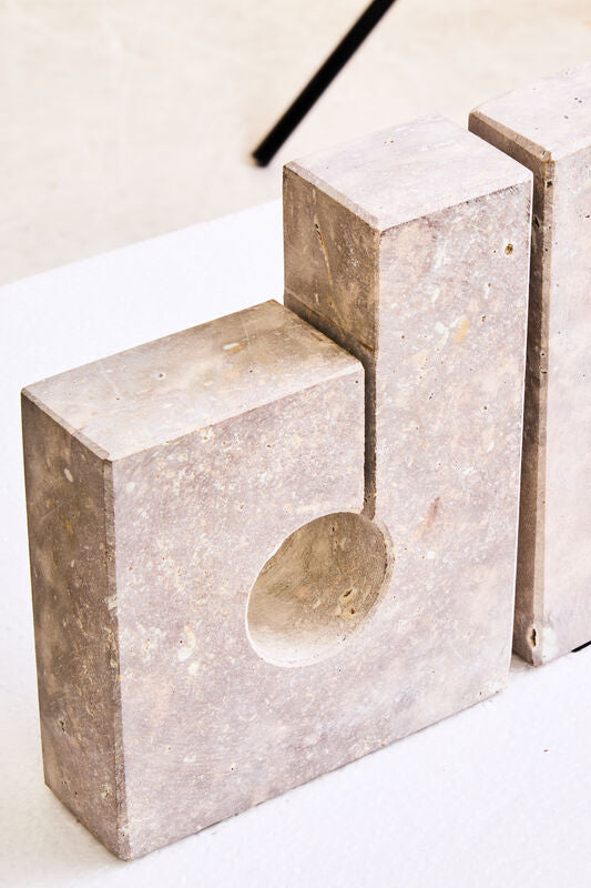 Travertine Stone Set Of 2 Bookends