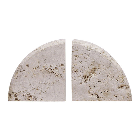 Travertine Stone Set Of 2 Bookends