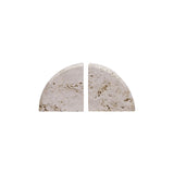 Travertine Stone Set Of 2 Bookends