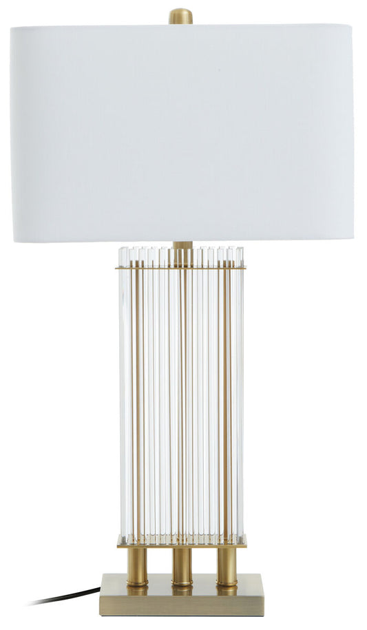 Glass Table Lamp | Clear and Gold