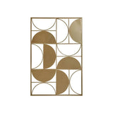 Trento Gold Finish Semicircle Wall Art - Premier Home