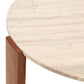 Palermo Round Travertine Top Large Coffee Table