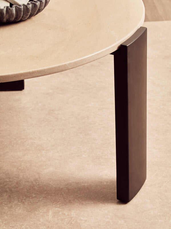 Palermo Round Cream Marble Top Large Coffee Table