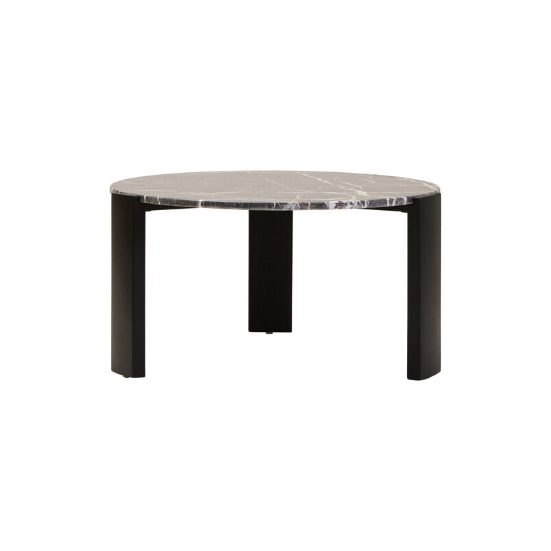 Palermo Round Black Marble Top Large Coffee Table