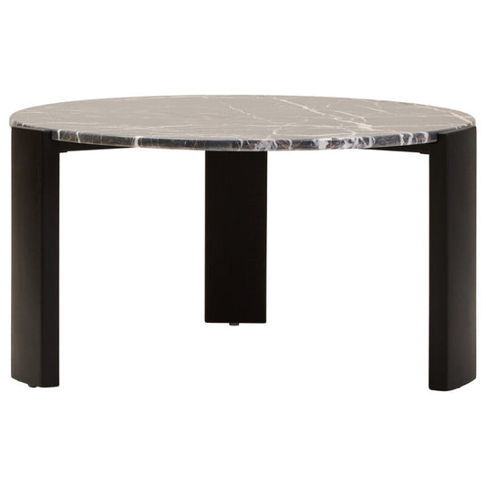 Palermo Round Black Marble Top Large Coffee Table