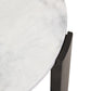 Palermo Round White Marble Top Large Coffee Table