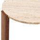 Palermo Round Travertine Top Small Coffee Table