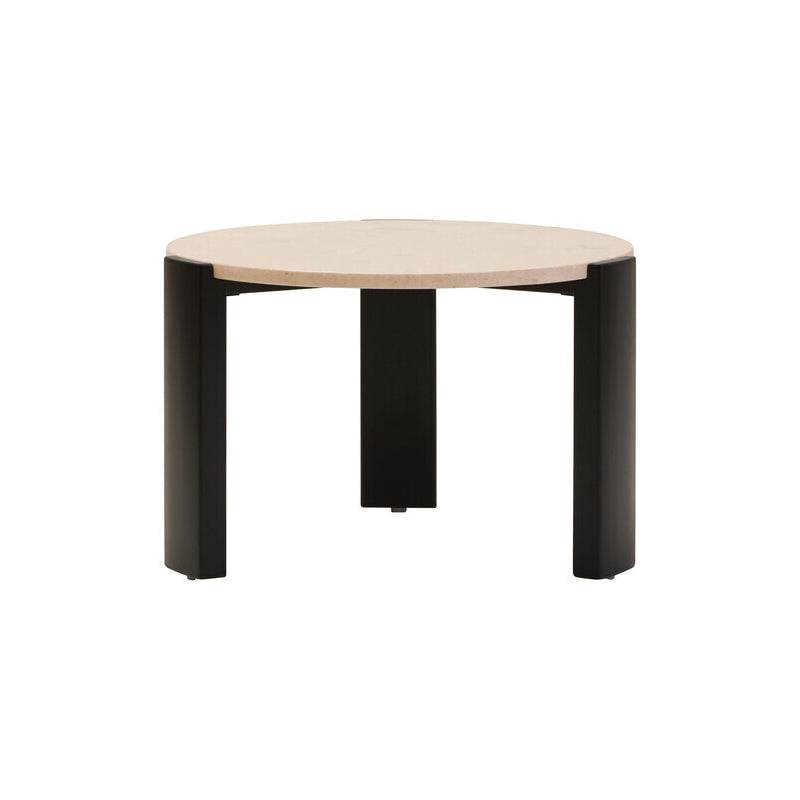 Palermo Round Cream Marble Top Small Coffee Table