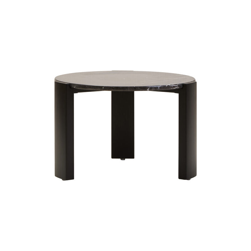 Palermo Round Black Marble Top Small Coffee Table