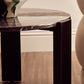 Palermo Round Black Marble Top Small Coffee Table