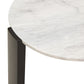Palermo Round White Marble Top Small Coffee Table