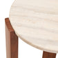 Palermo Travertine Top Round Side Table