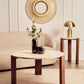 Palermo Travertine Top Round Side Table