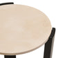 Palermo Cream Marble Top Round Side Table