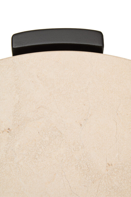 Palermo Cream Marble Top Round Side Table