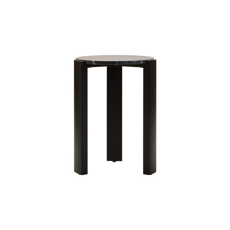 Palermo Black Marble Top Round Side Table