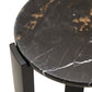 Palermo Black Marble Top Round Side Table
