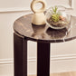 Palermo Black Marble Top Round Side Table