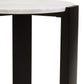 Palermo White Marble Top Round Side Table