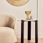 Palermo White Marble Top Round Side Table