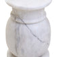 Zoro White Marble Stool And Side Table