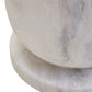 Zoro White Marble Stool And Side Table
