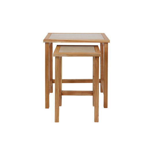 Set Of 2 Tables, Solid Wood With Veronatops