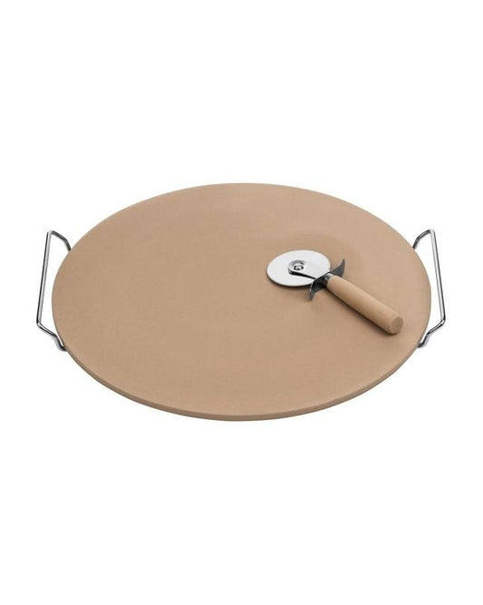 Pizza Stone And Cutter Large Set