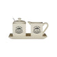 Vintage Home Square Cream Sugar And Milk Set