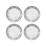 Set Of Four Noir Antipasti Plates - Premier Home