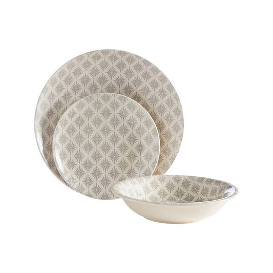 Maya Grey And White 12 Pc Dinner Set