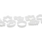 Cookie Cutter 10Pc White Plastic Set