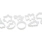 Cookie Cutter 10Pc White Plastic Set