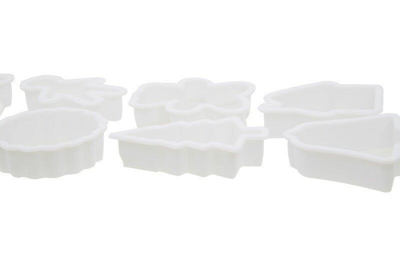 Cookie Cutter 10Pc White Plastic Set
