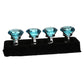 Set Of 4 Teal Diamante Napkin Rings - Premier Home