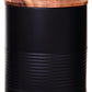 Alton Black Bread Bin With Acacia Wood Lid